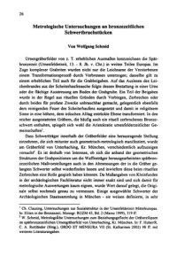 cover of the book Metrologische Untersuchungen an bronzezeitlichen Schwertbruchstücken