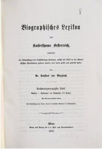 cover of the book Biographisches Lexikon des Kaiserthums Oesterreich : enthaltend die Lebensskizzen der denkwürdigen Personen, welche 1750 bis 1850 im Kaiserstaate und in seinen Kronländern gelebt haben / Rhédey- Rosenauer und Nachträge VI.