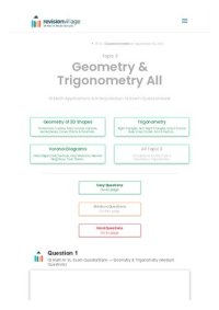 cover of the book Revision village Math AI SL - Geometry & Trigonometry - Medium Difficulty Questionbank