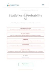 cover of the book Revision village Math AI SL - Statistics & Probability - Hard Difficulty Questionbank