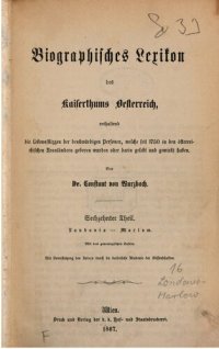 cover of the book Biographisches Lexikon des Kaiserthums Oesterreich : enthaltend die Lebensskizzen der denkwürdigen Personen, welche 1750 bis 1850 im Kaiserstaate und in seinen Kronländern gelebt haben / Londonio - Marlow