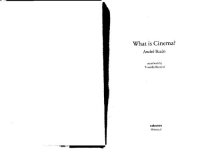 cover of the book What is Cinema?