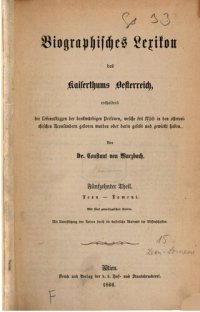 cover of the book Biographisches Lexikon des Kaiserthums Oesterreich : enthaltend die Lebensskizzen der denkwürdigen Personen, welche 1750 bis 1850 im Kaiserstaate und in seinen Kronländern gelebt haben / Leon - Lomeni