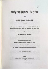 cover of the book Biographisches Lexikon des Kaiserthums Oesterreich : enthaltend die Lebensskizzen der denkwürdigen Personen, welche 1750 bis 1850 im Kaiserstaate und in seinen Kronländern gelebt haben / Podlaha - Prokesch-Osten und Nachträge IV.