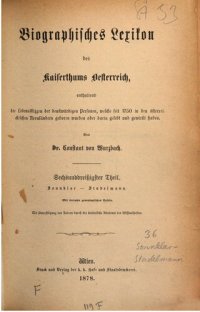 cover of the book Biographisches Lexikon des Kaiserthums Oesterreich : enthaltend die Lebensskizzen der denkwürdigen Personen, welche 1750 bis 1850 im Kaiserstaate und in seinen Kronländern gelebt haben / Sonnklar - Stadelmann