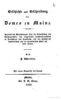 cover of the book Geschichte und Beschreibung des Domes zu Mainz