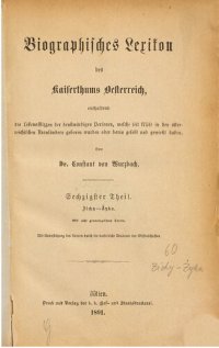 cover of the book Biographisches Lexikon des Kaiserthums Oesterreich : enthaltend die Lebensskizzen der denkwürdigen Personen, welche 1750 bis 1850 im Kaiserstaate und in seinen Kronländern gelebt haben / Zichy - Zyka