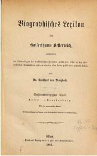 cover of the book Biographisches Lexikon des Kaiserthums Oesterreich : enthaltend die Lebensskizzen der denkwürdigen Personen, welche 1750 bis 1850 im Kaiserstaate und in seinen Kronländern gelebt haben / Toffoli - Traubenberg