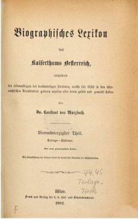 cover of the book Biographisches Lexikon des Kaiserthums Oesterreich : enthaltend die Lebensskizzen der denkwürdigen Personen, welche 1750 bis 1850 im Kaiserstaate und in seinen Kronländern gelebt haben / Terlago - Thürmer