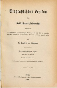 cover of the book Biographisches Lexikon des Kaiserthums Oesterreich : enthaltend die Lebensskizzen der denkwürdigen Personen, welche 1750 bis 1850 im Kaiserstaate und in seinen Kronländern gelebt haben / Wurmser - Zhuber