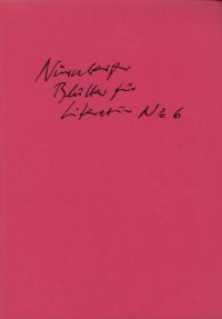 cover of the book Nürnberger Blätter für Literatur #6 : »... dem Schatzkästlein...«