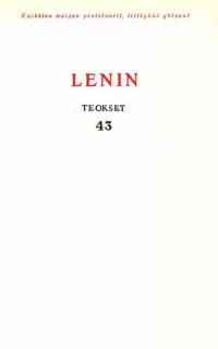 cover of the book V. I. Lenin. Teokset