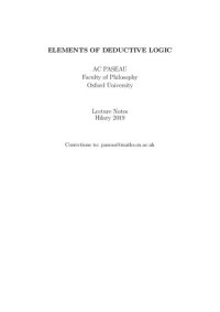 cover of the book Elements of Deductive Logic - Lecture Notes