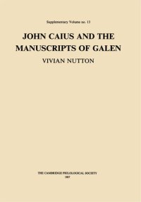 cover of the book John Caius and the Manuscripts of Galen