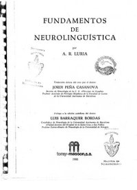 cover of the book Fundamentos de neurolingüística