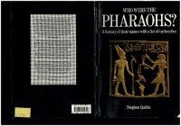 cover of the book Who Were the Pharaohs?: A History of Their Names with a List of Cartouches