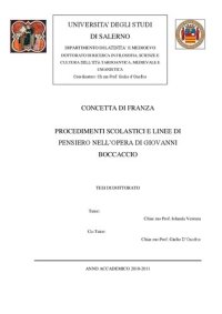 cover of the book Procedimenti scolastici e linee di pensiero nell'opera di Giovanni Boccaccio