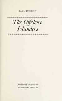 cover of the book Offshore Islanders  - History of English People