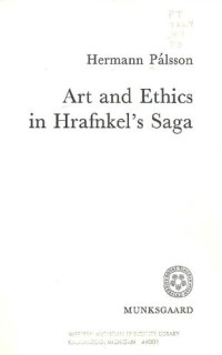 cover of the book Art and ethics in Hrafnkel's saga