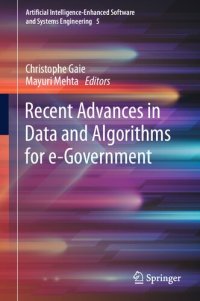 cover of the book Recent Advances in Data and Algorithms for e-Government