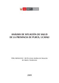 cover of the book Análisis de situación de salud de la provincia de Purús, Ucayali