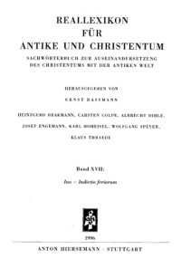 cover of the book Reallexikon für Antike und Christentum 17 : Iao – Indicatio feriarum