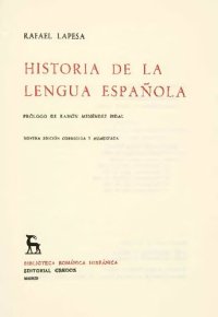 cover of the book Historia de la lengua española