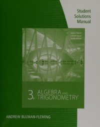 cover of the book Student solutions manual algebra & trigonometry, third edition, James Stewart, Lothar Redlin, Saleem Watson