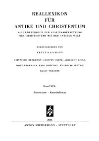 cover of the book Reallexikon für Antike und Christentum 19 : Itinerarium – Kannibalismus