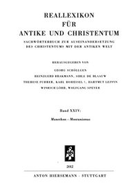 cover of the book Reallexikon für Antike und Christentum 24 : Manethon – Montanismus