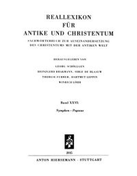 cover of the book Reallexikon für Antike und Christentum 26 : Nymphen – Pegasus