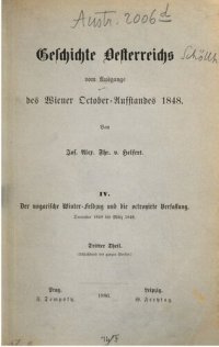 cover of the book Der ungarische Winter-Feldzug und die oktroyierte Verfassung. Dezember 1848 bis März 1849