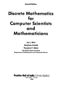 cover of the book Discrete mathematics for computer scientists and mathematicians