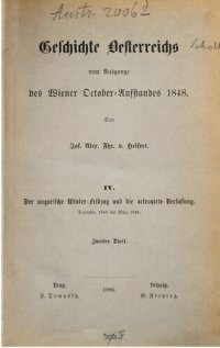 cover of the book Der ungarische Winter-Feldzug und die oktroyierte Verfassung. Dezember 1848 bis März 1849