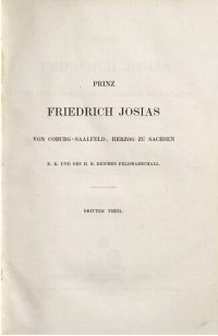 cover of the book Prinz Friedrich Josias von Coburg-Saalfeld, Herzog von Sachsen, K. K. und des Heiligen Römischen Reiches Feldmarschall / 1794-1815