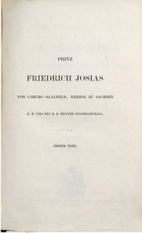 cover of the book Prinz Friedrich Josias von Coburg-Saalfeld, Herzog von Sachsen, K. K. und des Heiligen Römischen Reiches Feldmarschall / 1737-1790