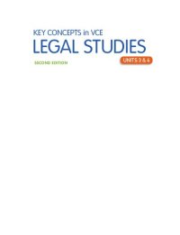 cover of the book Key concepts in VCE legal studies. Units 3 & 4