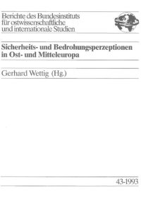 cover of the book Sicherheits- und Bedrohungsperzeptionen in Ost- und Mitteleuropa