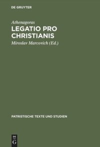 cover of the book Legatio Pro Christianis