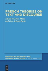 cover of the book French theories on text and discourse