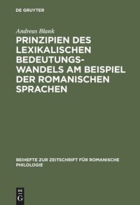 cover of the book Prinzipien des lexikalischen Bedeutungswandels am Beispiel der romanischen Sprachen