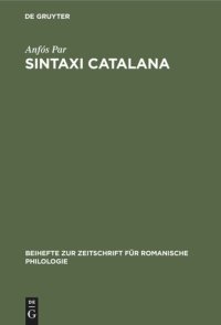 cover of the book Sintaxi catalana: Segons los escrits en prosa de Bernat Metge (1398)