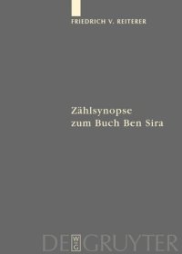 cover of the book Zählsynopse zum Buch Ben Sira