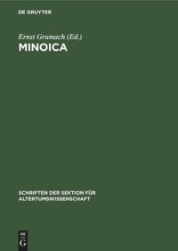 cover of the book Minoica: Festschrift zum 80. Geburtstag von Johannes Sundwall