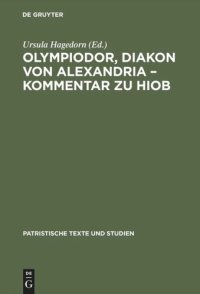 cover of the book Olympiodor, Diakon von Alexandria – Kommentar zu Hiob