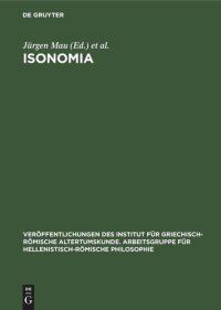 cover of the book Isonomia: Studien zur Gleichheitsvorstellung im griechischen Denken