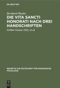 cover of the book Die Vita Sancti Honorati nach drei Handschriften