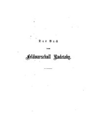 cover of the book Das Buch vom Feldmarschall Radetzky