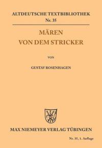 cover of the book Mären von dem Stricker