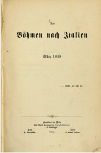 cover of the book Aus Böhmen nach Italien März 1848